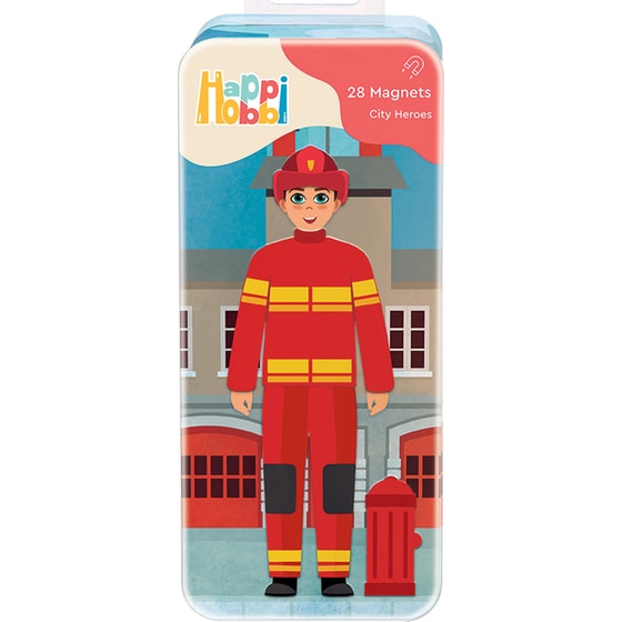 HappiHobbi Magnet Tins City Heroes/ Fashion Girl/ Mermaid Princess Εκπαιδευτικοί Χάρτινοι Μαγνήτες 1 Τμχ - Τυχαία Επιλογή Σχεδίου image 4
