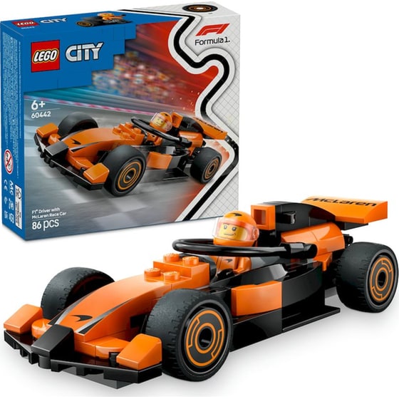 LEGO® City Οδηγός F1® με Αγωνιστικό Αυτοκίνητο McLaren (60442) image 6