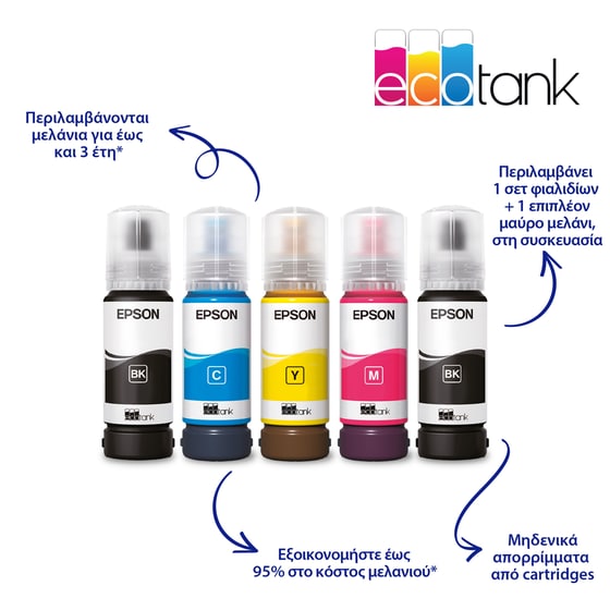 EPSON EcoTank L1230 Έχρωμος Εκτυπωτής Inkjet Α4 με δοχεία μελανιού image 2