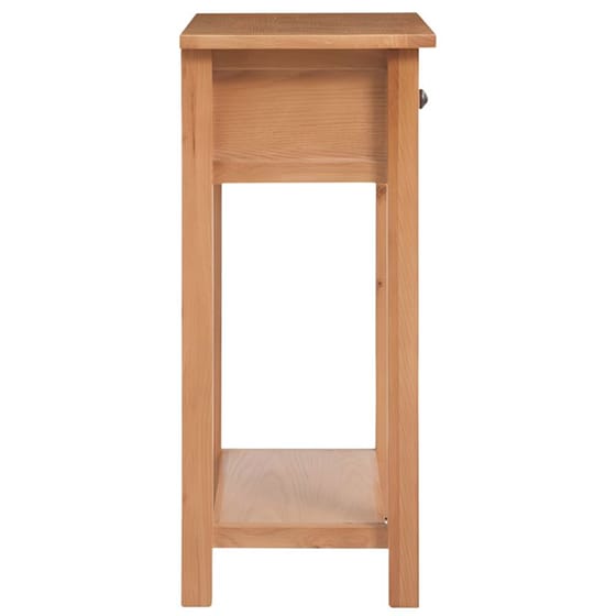 Κομοδίνο Vidaxl Από Μασίφ Ξύλο Δρυός 50x32x75 cm - Καφέ image 3