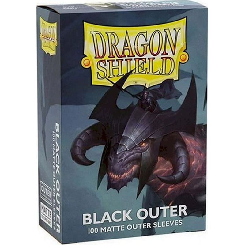 Black Outer Dragon Shield Standard Matte Sleeves (100 Sleeves)