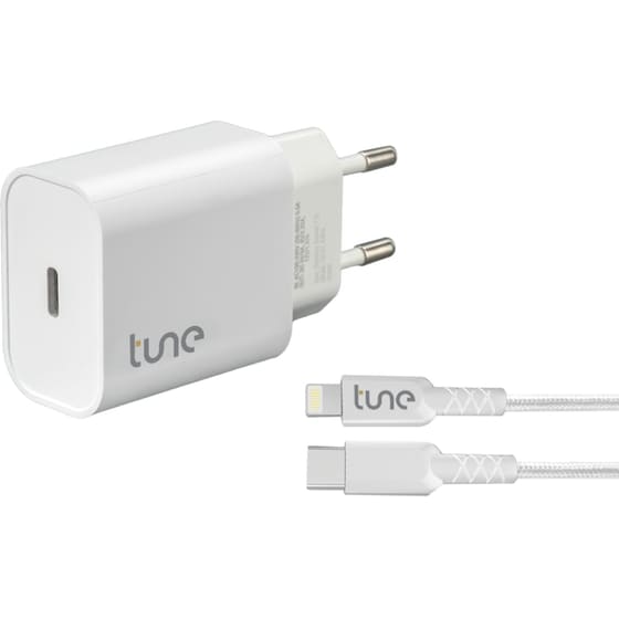 Σετ Φόρτισης Tune Turbo Pd Wall Charger 20W And Usb-C To Lightning 1.5m - White image 5