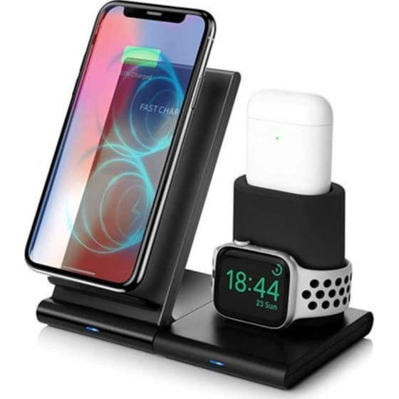 Ασύρματος Φορτιστής Oem Qi Detachable Qi 3in1 - Black image 0