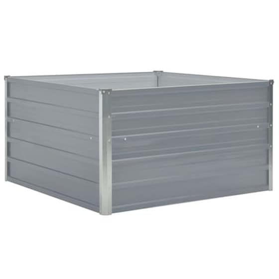 Vidaxl Ζαρντινιέρα Ψηλή Γκρι 100 X 100 X 45 Εκ. Γαλβανισμένος Χάλυβας image 3