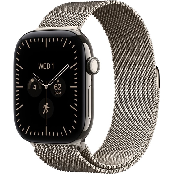 Apple Watch Series 12 GPS + Cellular 46mm Natural Titanium Case with Natural Milanese Loop - M/L image 0