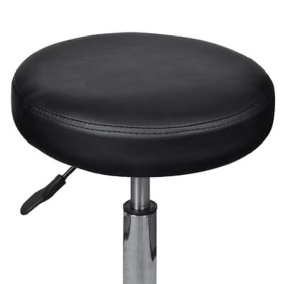 Σκαμπό Γραφείου Vidaxl από Τεχνητό Δέρμα - Μαύρο image 1