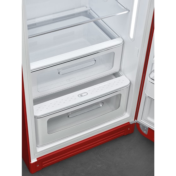 SMEG FAB28RRD5 270 Lt Κόκκινο Μονόπορτο Ψυγείο image 6