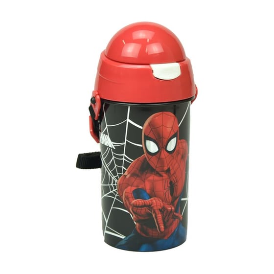 Παγούρι Gim Πλαστικό Fd Spiderman Black City 500 ml Μαύρο image 0