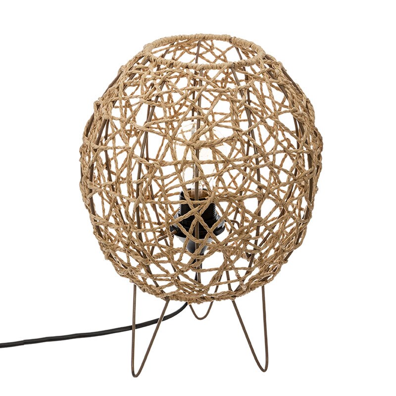 SPITISHOP Πορτατίφ Spitishop από Χάρτινο Σχοινί Φ26x33.5 cm - Μπεζ