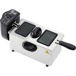 ROYALTY LINE RL-EFT2000L με Καπάκι 2000 W 3 L Ασημί Φριτέζα Λαδιού