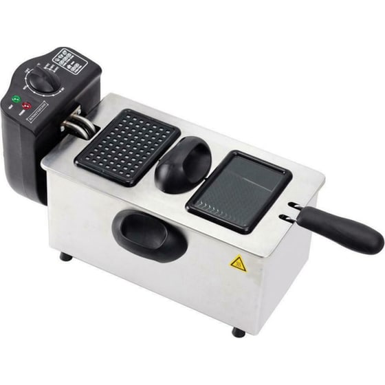 ROYALTY LINE RL-EFT2000L με Καπάκι 2000 W 3 L Ασημί Φριτέζα Λαδιού image 0