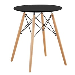 Τραπέζι Raptor Μαύρο Mdf/ξύλο Φ60x70cm