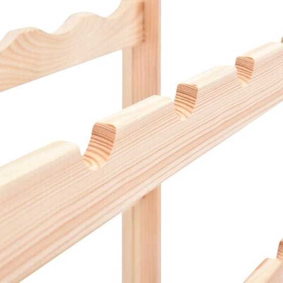 Ραφιέρα/Σταντ Κρασιών Vidaxl Από Μασίφ Ξύλο Πεύκου Για 56 Φιάλες - Φυσικό Χρώμα Ξύλου image 5