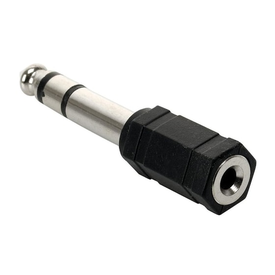 Powertech Αντάπτορας Από Stereo 3.5mm (f) Σε 6.35mm (m), Nickel, 5τμχ image 0