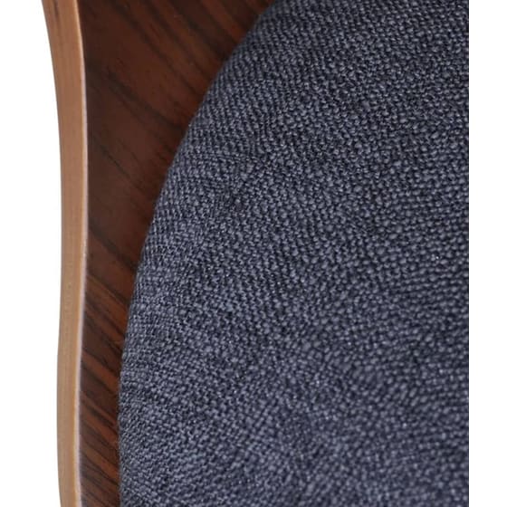 Καρέκλες Τραπεζαρίας Vidaxl από Λυγισμένο Ξύλο / Ύφασμα 2 Τμχ - Σκούρο Γκρι image 4