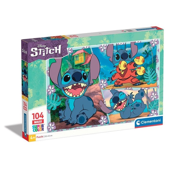 Παιδικό Παζλ Clementoni Maxi Super Color Disney Stitch (104 Κομμάτια) image 0