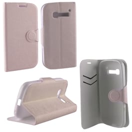 Θήκη Alcatel Pop C5 - Volte-Tel Line TPU Book Cover - Stand White
