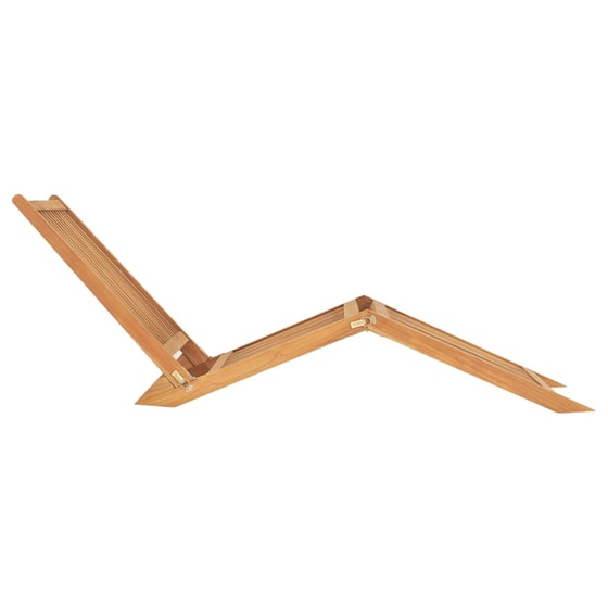 Ξαπλώστρα VidaXL από Μασίφ Ξύλο Teak 60x160x57 cm - Καφέ image 1