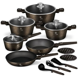 Σετ Μαγειρικά Σκεύη BERLINGER BH-8244 15  τμχ Μαύρο