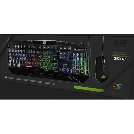 MediaRange GS102 Gaming Πληκτρολόγιο Gaming Ποντίκι Μαύρο (UK) image 1