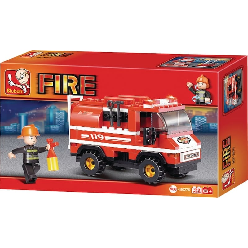 SLUBAN Sluban: Τουβλάκια Fire Truck (b0276)