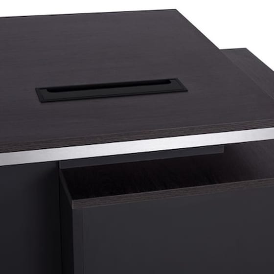 Γραφείο Υπολογιστή Freebox από Μελαμίνη 160x80cm - Wenge/Ανθρακί image 4