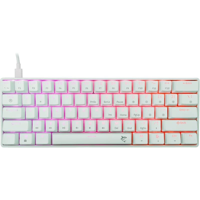 White Shark Shinobi -2 Ενσύρματο Gaming Πληκτρολόγιο με Red διακόπτες - White (US) Shinobi -2