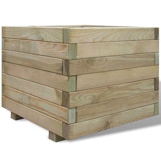 Vidaxl Ζαρντινιέρα Υπερυψωμένη Τετράγωνη 50 X 50 X 40 Εκ. Ξύλινη image 1