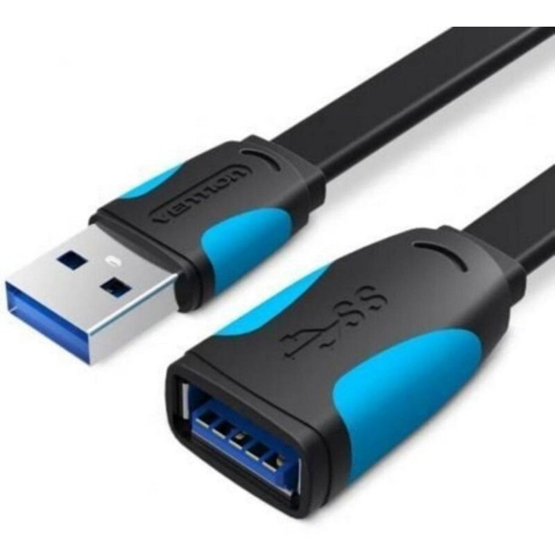 Vention Καλώδιο VAS-A13-B050 USB-A male σε USB-A female 0.50m Μαύρο