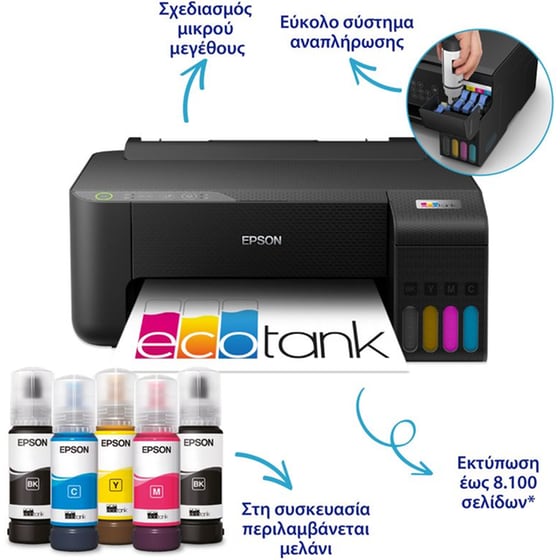 Epson EcoTank L1250  Έγχρωμος Εκτυπωτής Inkjet A4 με WiFi (C11CJ71402) image 2