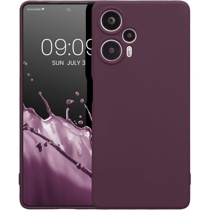 KWMOBILE Θήκη Xiaomi Poco F5 - KWmobile Soft Slim Flexible Rubber Cover With Camera Protector - Bordeaux Violet