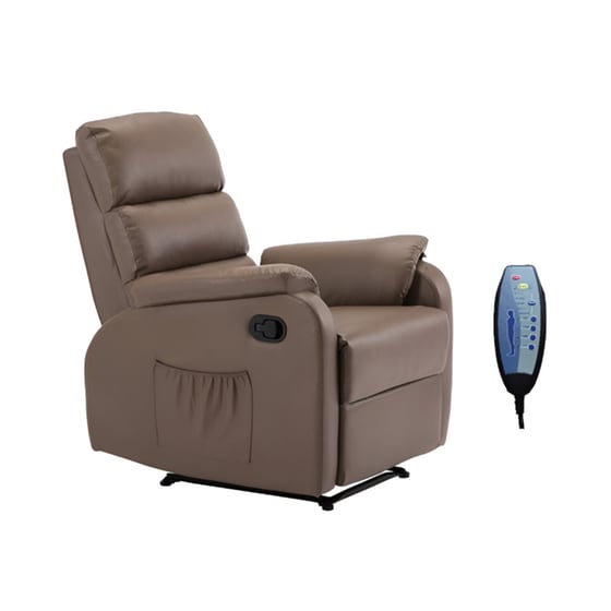 Πολυθρόνα Comfort Relax Δερματίνη Cappuccino C34820 image 0