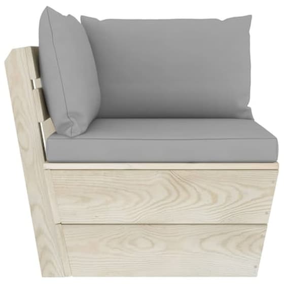 Vidaxl Σαλόνι Κήπου Από Παλέτες 3 Τεμ. Ξύλο Ερυθρελάτης Με Μαξιλάρια image 4