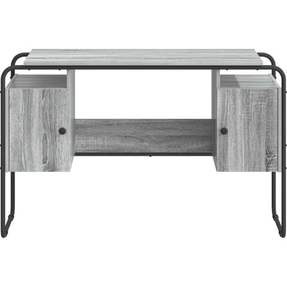 Γραφείο VidaXL με Αποθηκευτικό Χώρο 120x50,5x75,5 cm - Γκρι Sonoma image 3