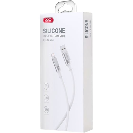 Καλώδιο XO NB251 USB-A Male σε Lightning Male 1m - Λευκό image 2