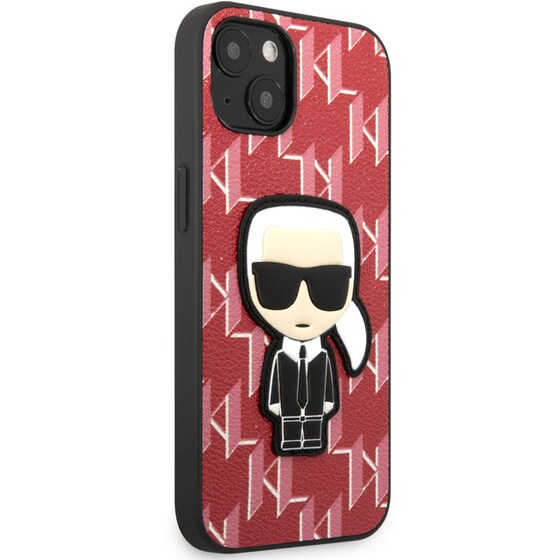 Θήκη Apple iPhone 13 - Karl Lagerfeld Monogram Ikonik Patch Case - Red image 3
