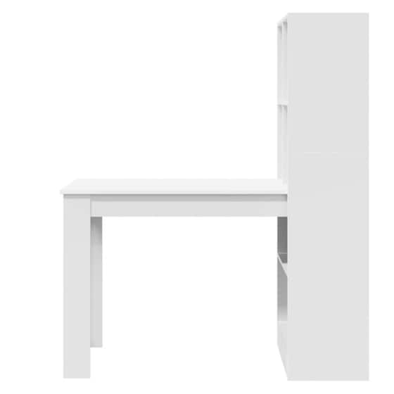 Γραφείο VidaXL από Επεξεργασμένο Ξύλο 122x67x145 cm - Λευκό image 3