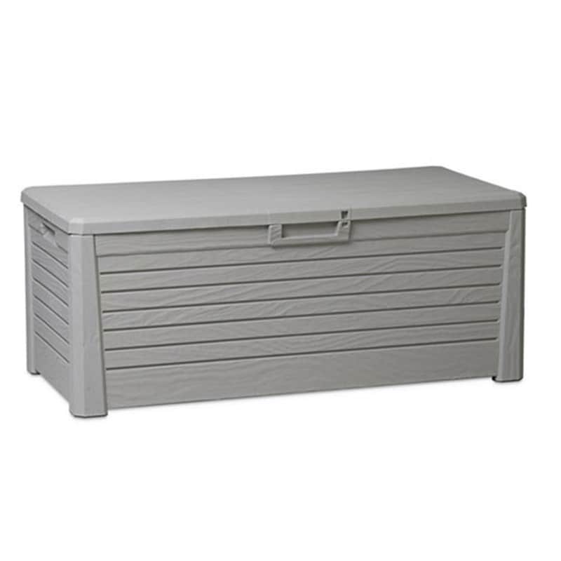TOOMAX Italy Πλαστικό Μπαούλο 148x72x60cm 550lt 22.5kg Massif Καπάκι-κάθισμα 2 Ατόμων Warm Grey
