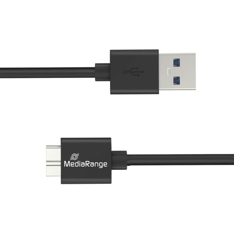 MediaRange Καλώδιο MRCS239 USB-A σε micro USB 0.50m Μαύρο