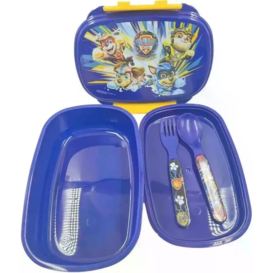 Σετ Φαγητοδοχείο Gim Με Κουτάλι & Πιρούνι Paw Patrol Μπλε image 2