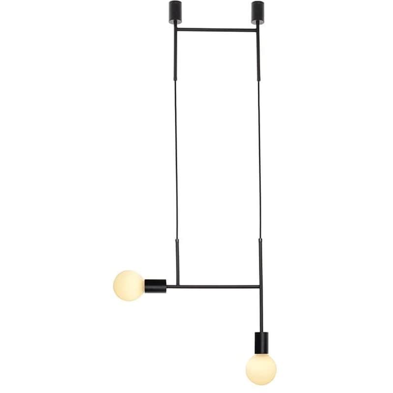 ACA DECOR Φωτιστικό Οροφής Δίφωτο Aca Decor Kyoto Tnk852p38bk Μεταλλικό - Μαύρο