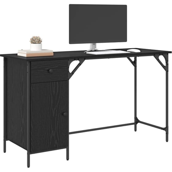 Γραφείο Υπολογιστή VidaXL 131x48x75 cm - Μαύρη Οξιά image 2
