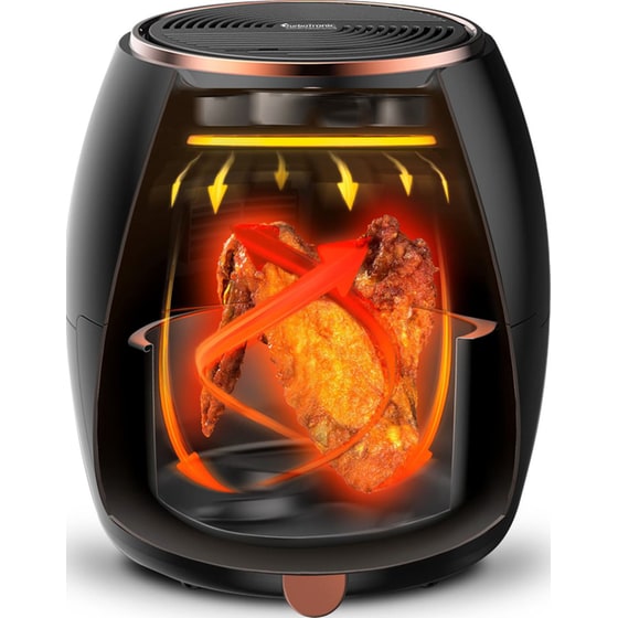 TURBOTRONIC TT-AF3 με Αποσπώμενο Κάδο 1200 W 3 L Μαύρο Φριτέζα Αέρος image 4
