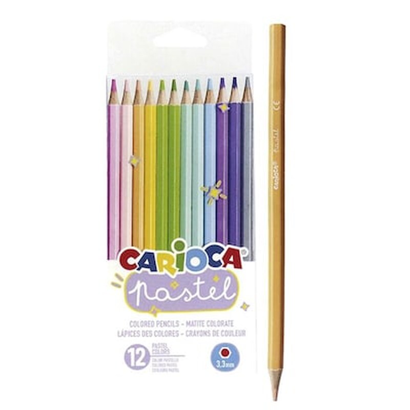 Ξυλομπογιες Carioca Pastel 12 Χρωματων Carioca 43034
