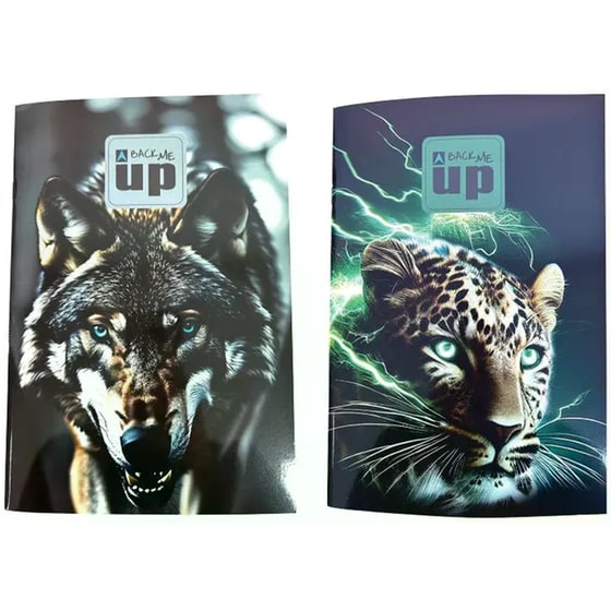 Τετράδιο&nbsp;Καρφίτσα BMU 40Φ. Blue&nbsp;Eye&nbsp;Wolf-Thunder&nbsp;Cat image 0