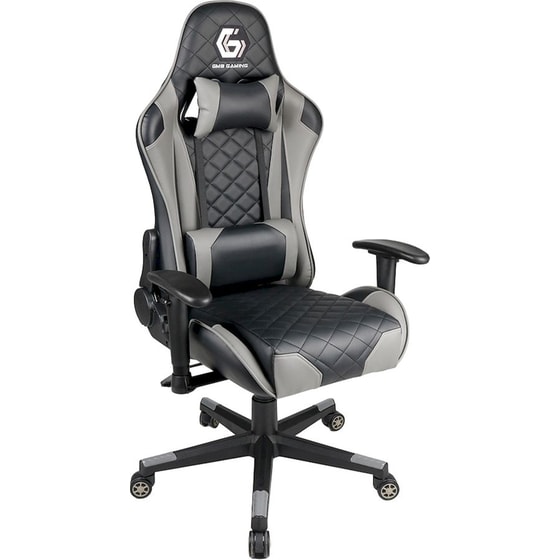 Gaming Καρέκλα Gembird GC-03-BG από Τεχνητό Δέρμα - Μαύρο/ Γκρι image 0