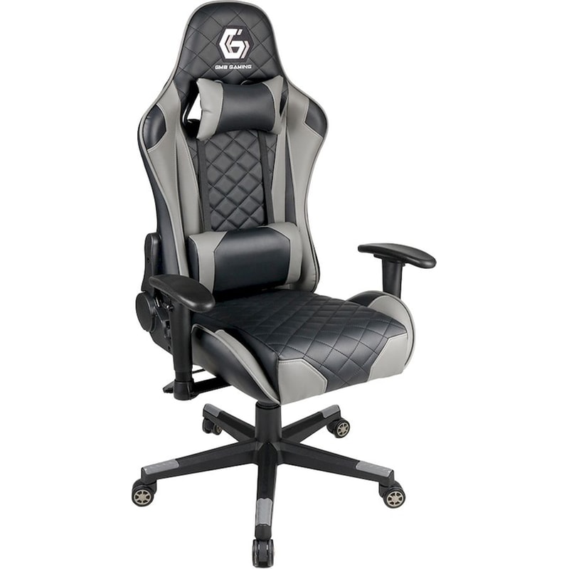 Gaming Καρέκλα Gembird GC-03-BG από Τεχνητό Δέρμα - Μαύρο/ Γκρι GEMBIRD