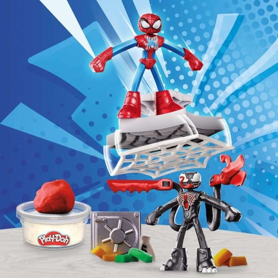 Hasbro Play-Doh Marvel Spiderman Launch And Slice Battle image 4
