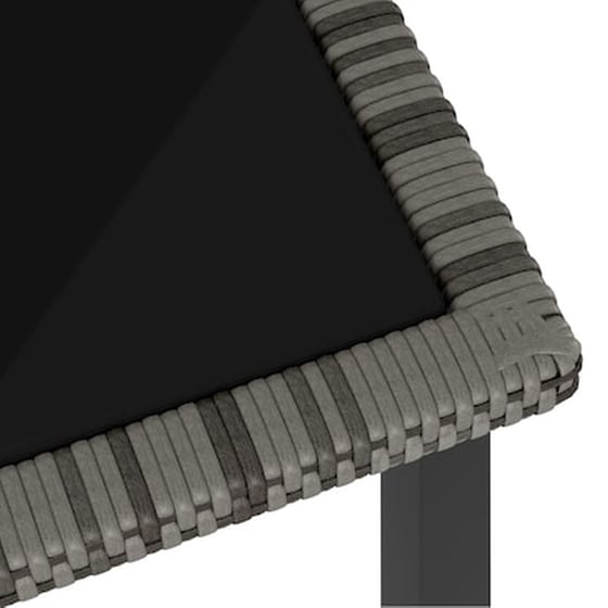 Vidaxl Σετ Τραπεζαρίας Κήπου 3 Τεμ. Γκρι Από Συνθετικό Ρατάν image 4