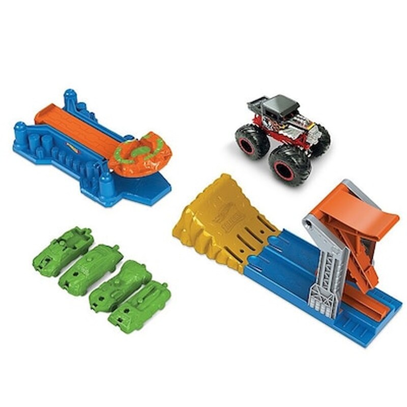 Hot Wheels Monster Trucks Εκτόξευση Και Σύγκρουση